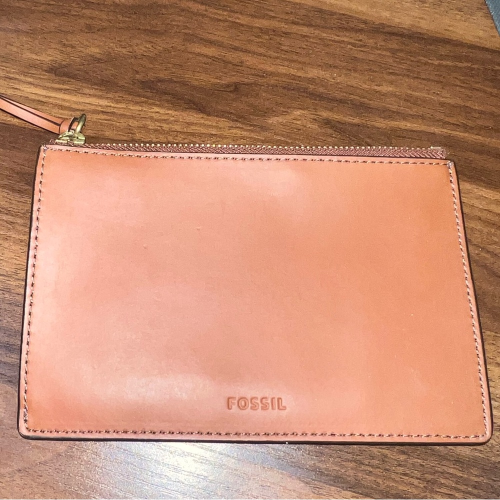 Fossil Light Brown Leather Pouch